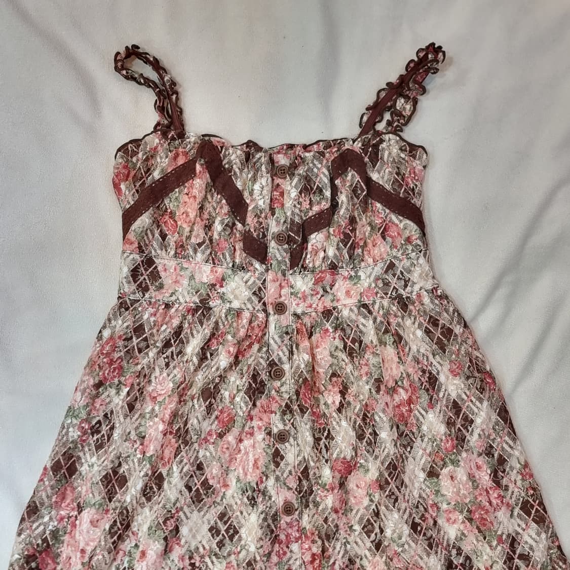 리즈리사 LIZ LISA 로즈 쉬폰 캐미솔 원피스 상품이미지2