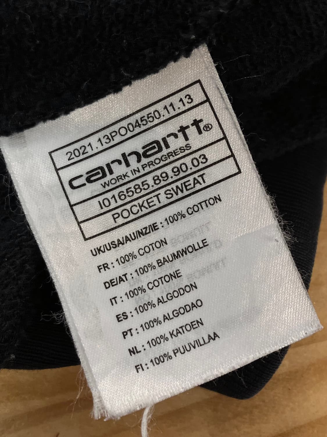 칼하트 코튼 포켓 롱슬리브 블랙 L  #csz3857 상품이미지6