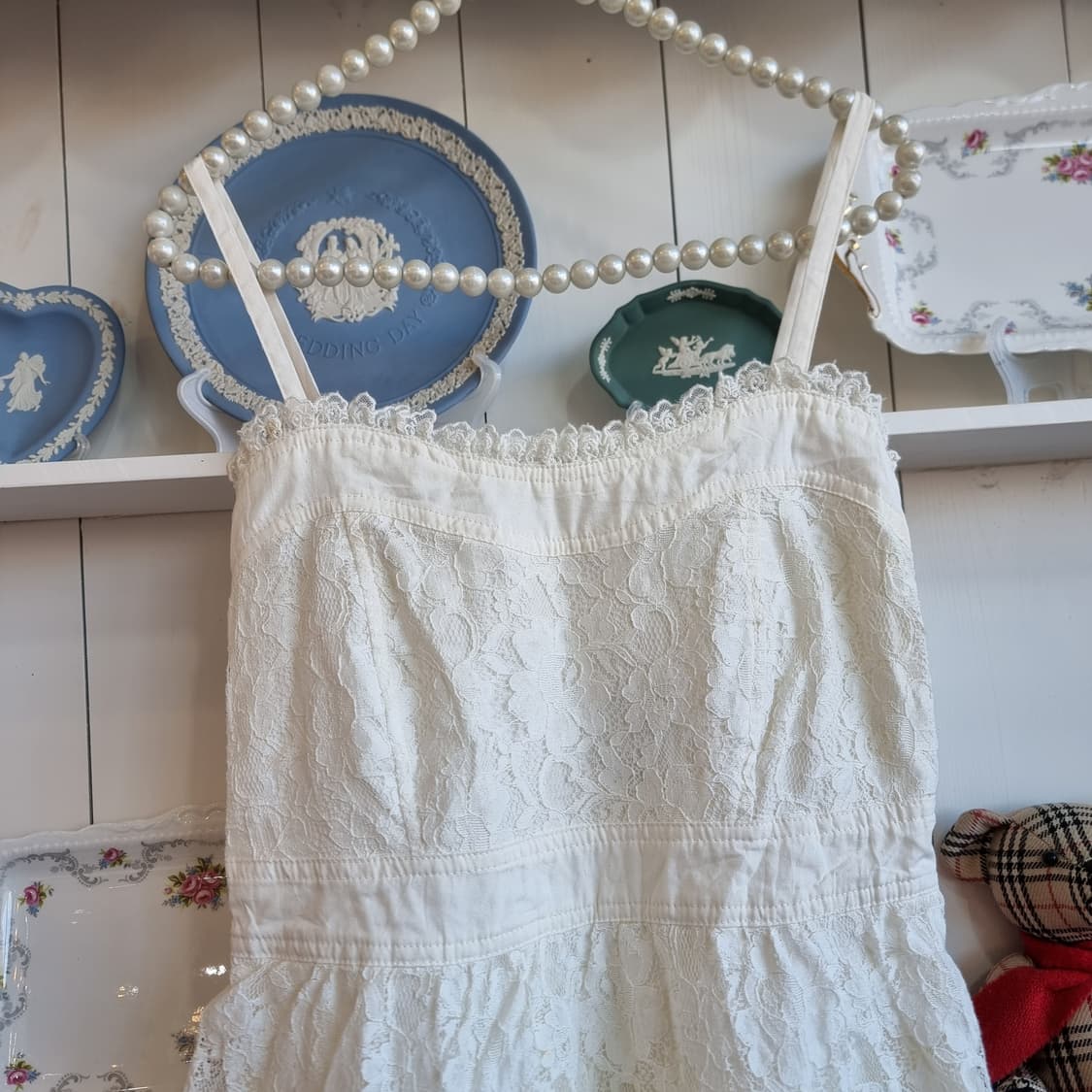 (리즈리사) Liz Lisa밀크레이스 퓨어 화이트 레이스 원피스 상품이미지4