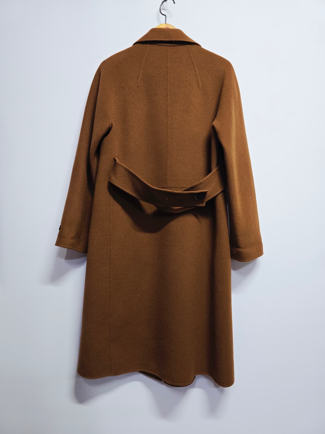 온앤온 브라운 더블 롱코트 양모100% 상품이미지4