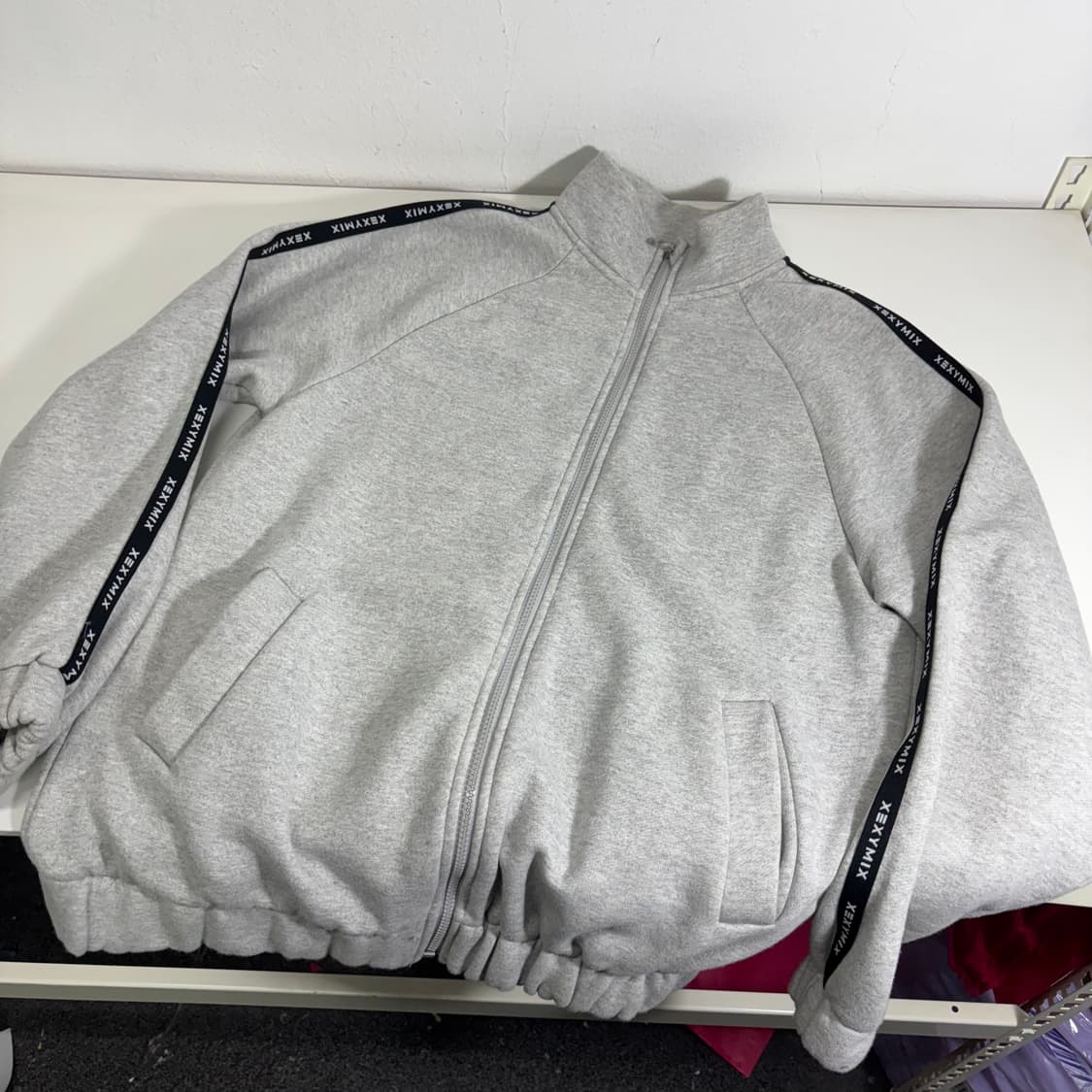 M 젝시믹스 그레이 면 트랙탑 집업 상품이미지2