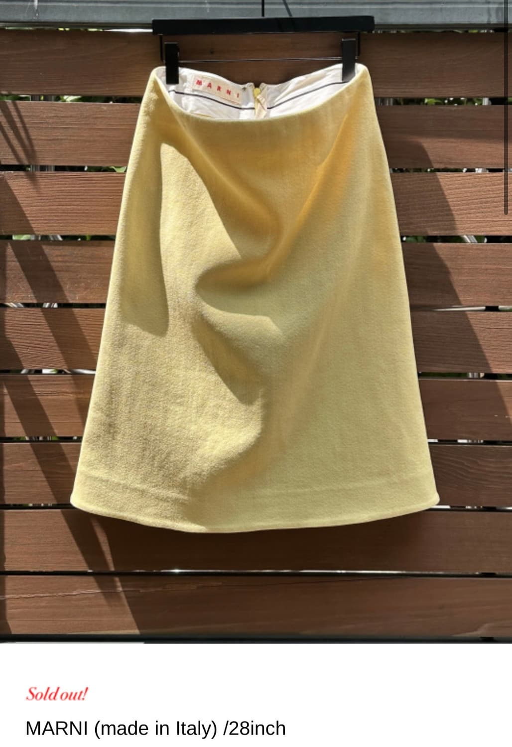 Marni 마르니 옐로우 미디 스커트 상품이미지1