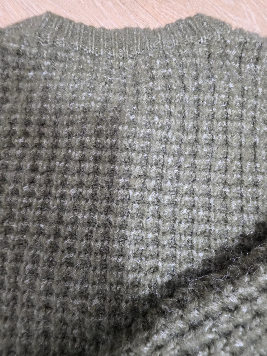 자라 알파카 블렌드 와플 니트 L 상품이미지8