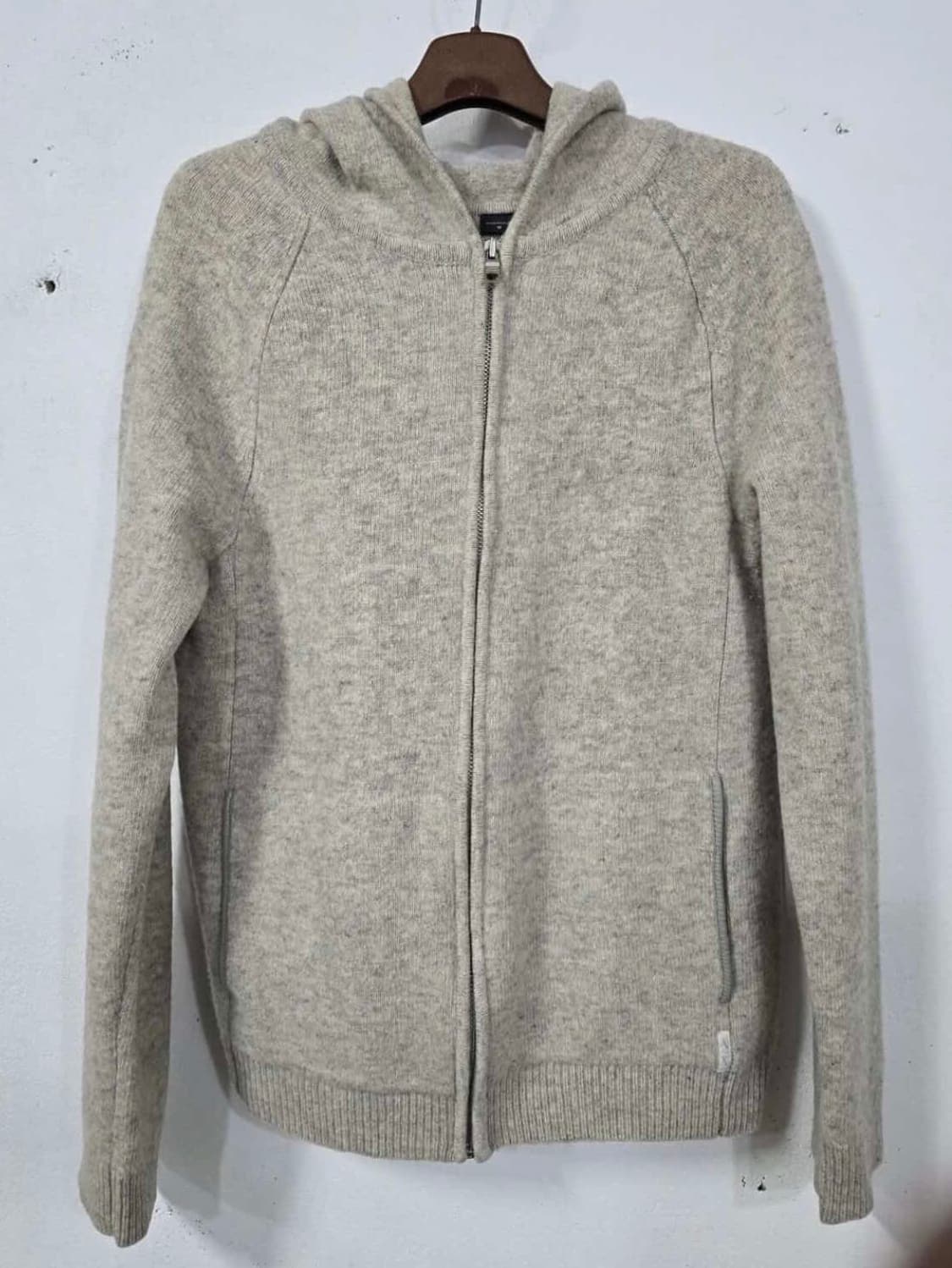 아르마니 익스체인지 울 블렌드 니트 후디 집업 상품이미지3