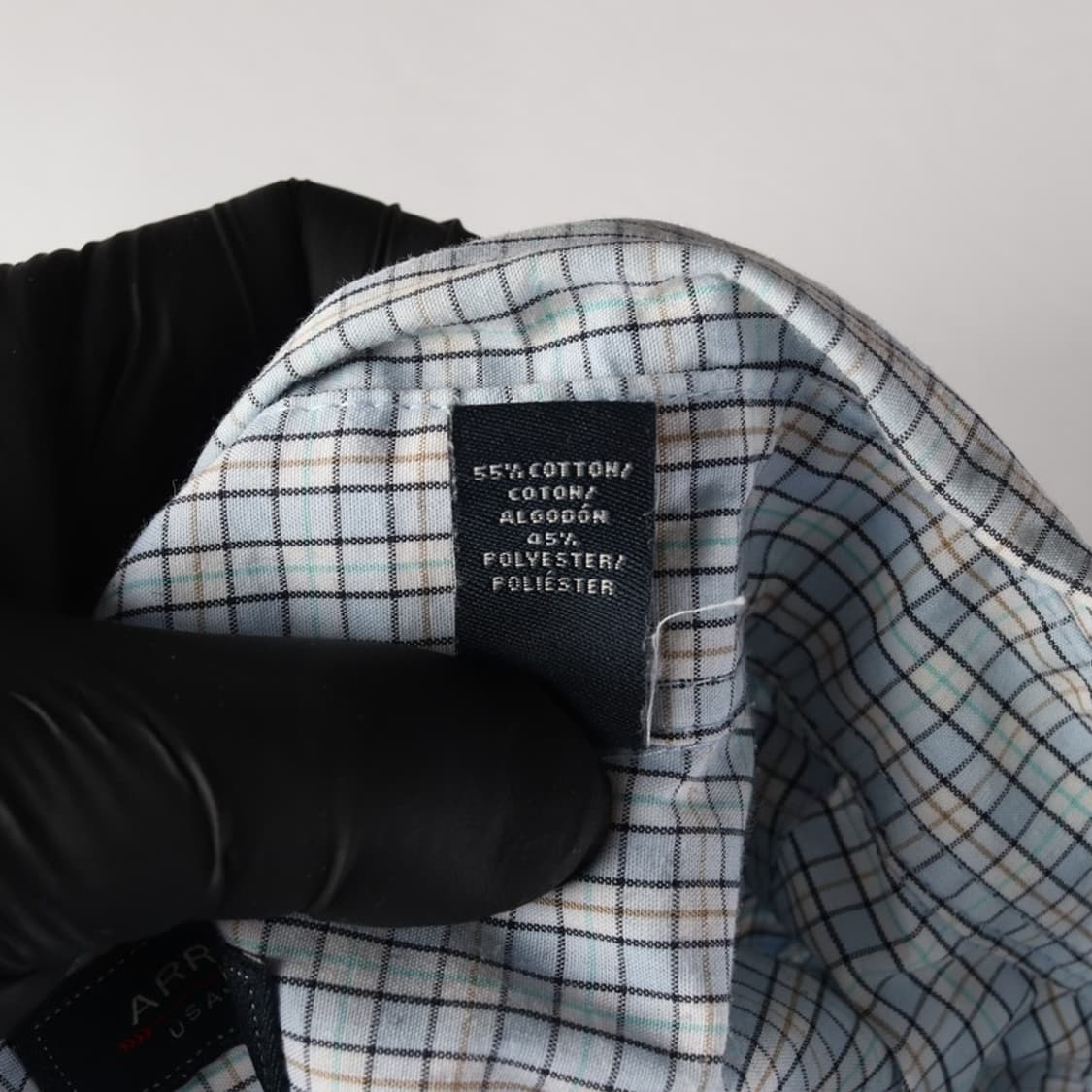 ARROW 오버핏 스카이블루 체크 반팔셔츠 상품이미지7
