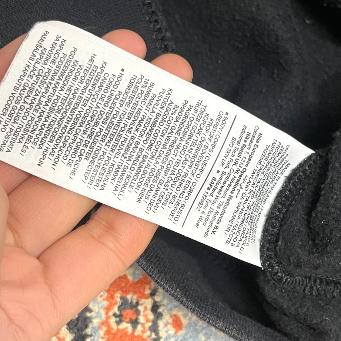 나이키 스우시로고 블랙 기모 후드티셔츠 남성M 상품이미지5