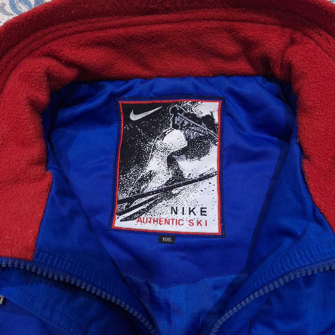 나이키 90s 블루 레드 멀티컬러 스우시 스펠아웃 메쉬포켓 스키 아노락 상품이미지8