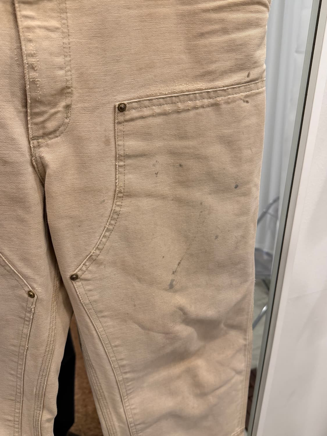 90s Carhartt 칼하트 덕 캔버스 더블니 카펜터 워크팬츠 (31) 상품이미지8