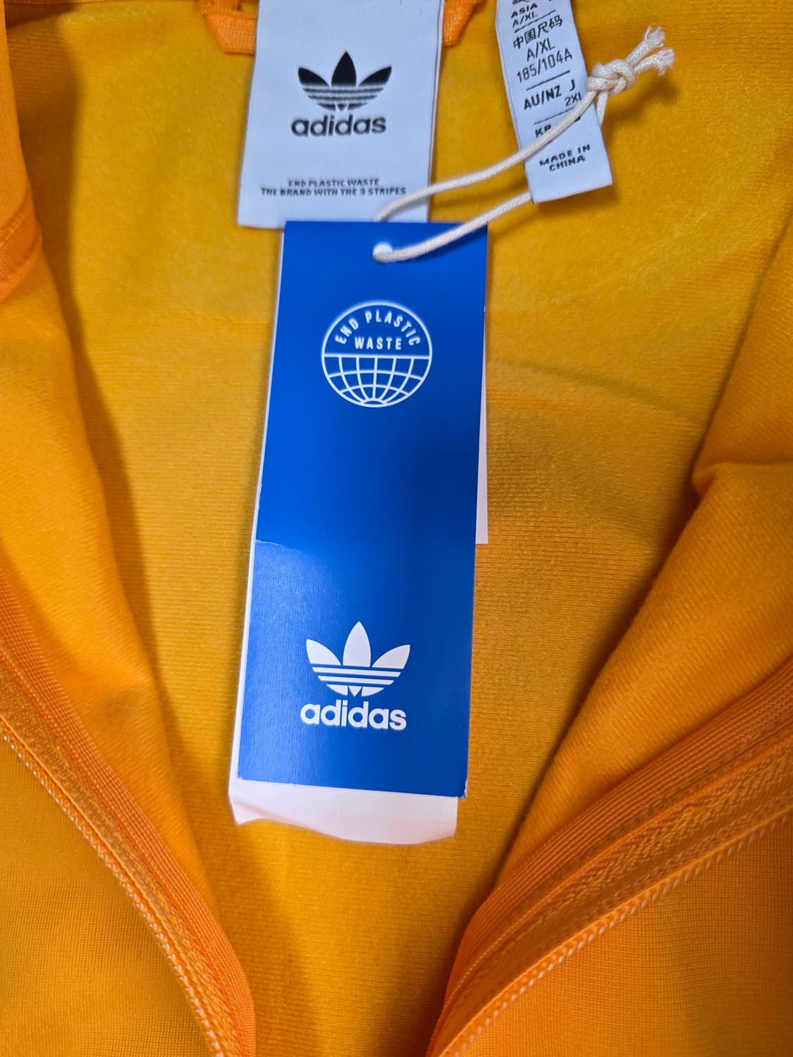 새상품) 아디다스 베켄바우어 트랙탑 옐로우 XL 상품이미지6