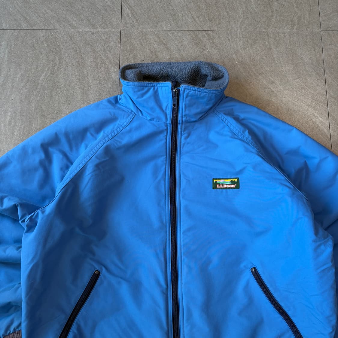 90s L.L.bean 90년대 미국 생산 엘엘빈 블루 컬러 웜업 자켓 상품이미지3