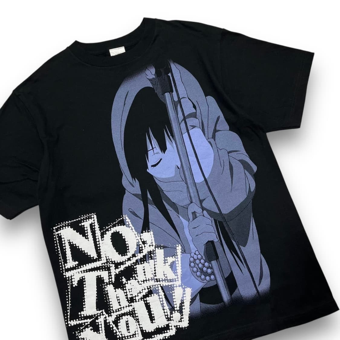 K-on 아키야마 미오 걸 프린팅 아트 반팔 티셔츠 상품이미지2