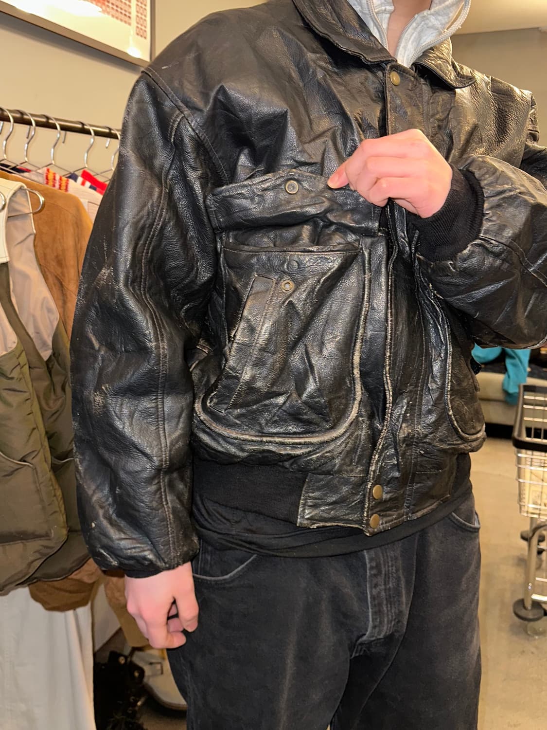 90‘s Wilsons lambskin A-2 series jacket  상품이미지6