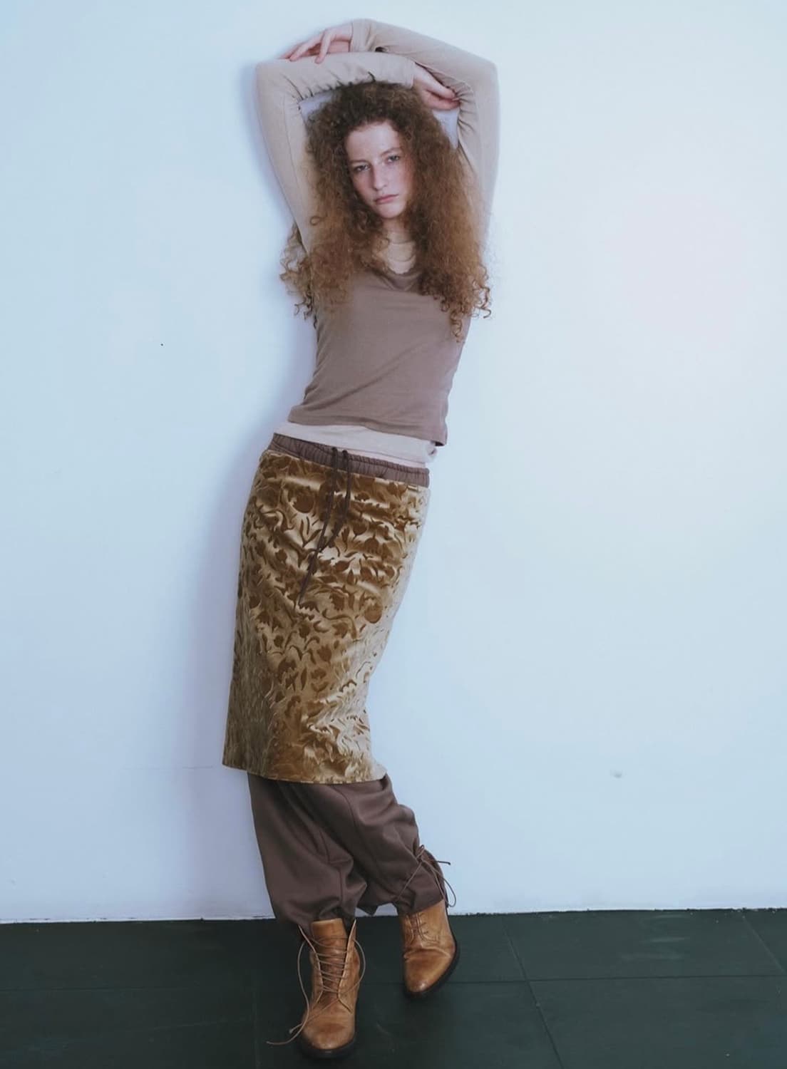 repos 리포스 벨벳 스커트 상품이미지1