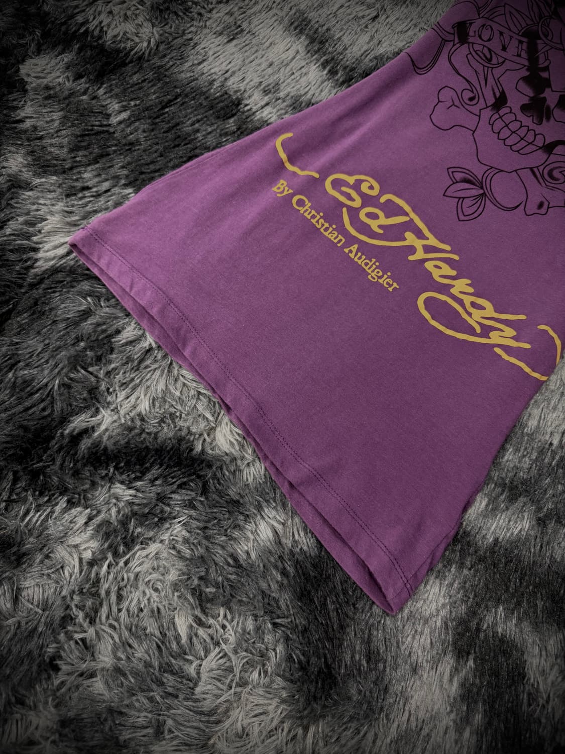 Ed Hardy 하트 스컬 큐빅  퍼플 롱 슬리브리스 상품이미지9