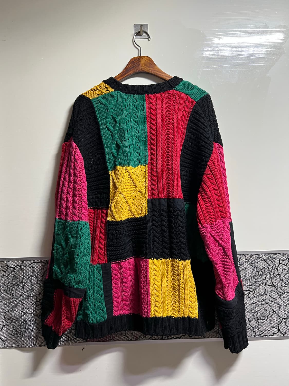 23F/W 슈프림 패치워크 멀티컬러 케이블 가디건 상품이미지4