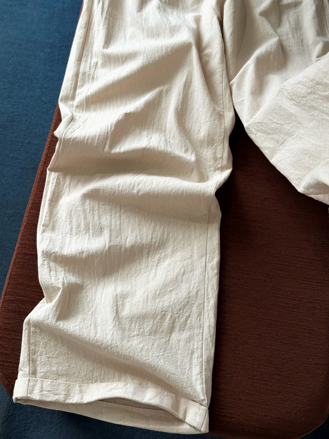 Light crinkle cotton turn up easy pants 상품이미지3