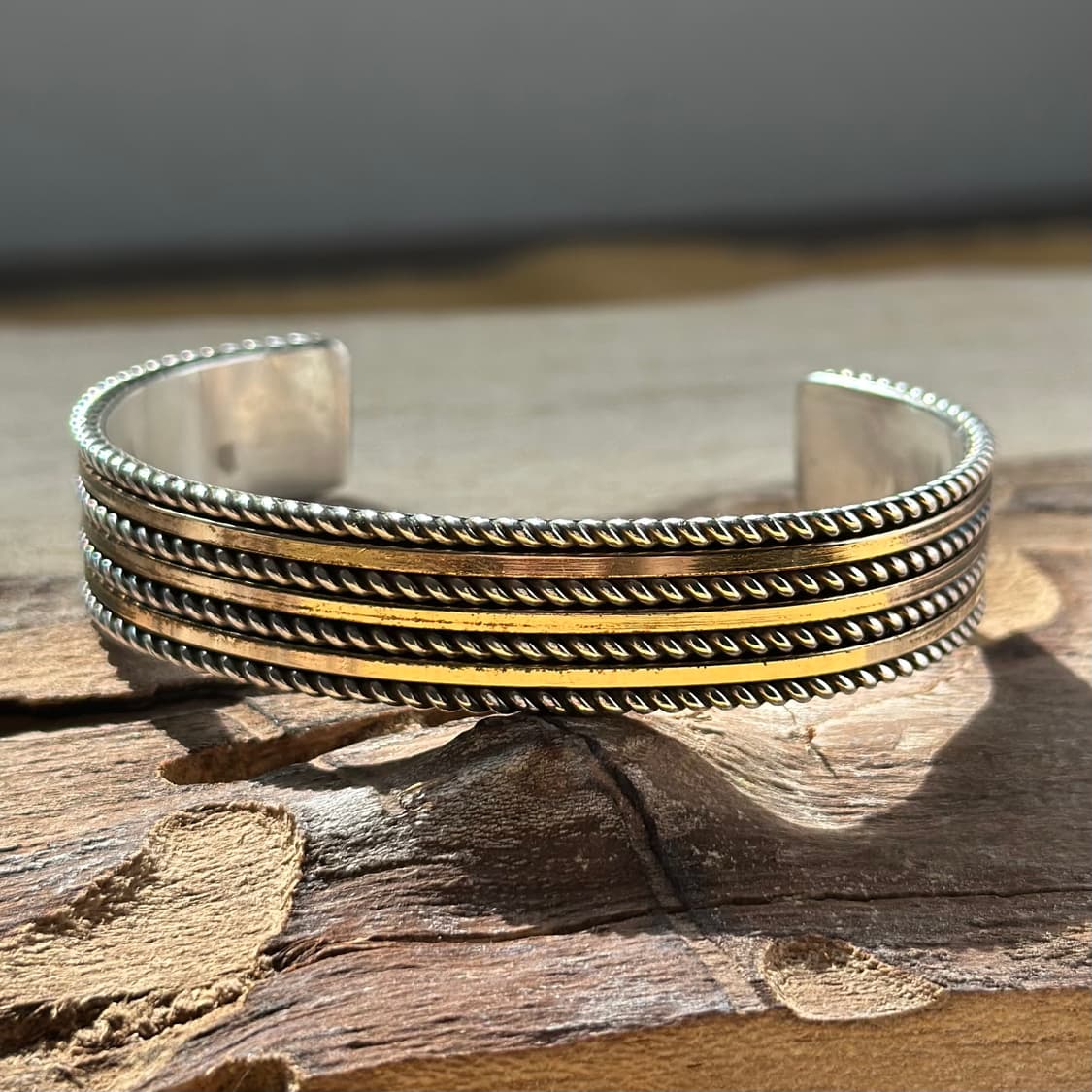 [네이티브 아메리칸]Tom hawk 12KGF 스택 라인 커프 상품이미지1