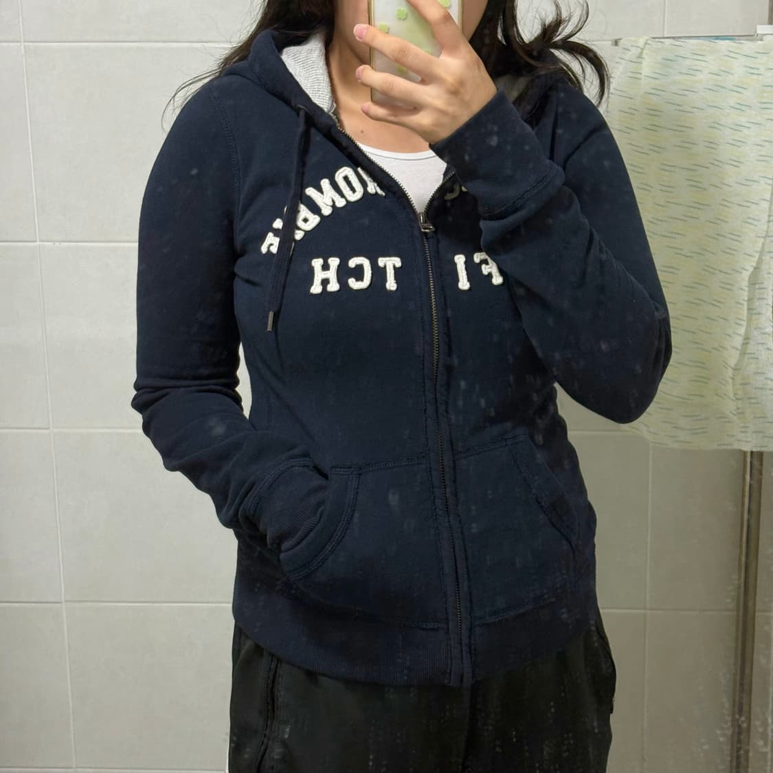 아베크롬비 대대장 네이비 후드집업 M 상품이미지1