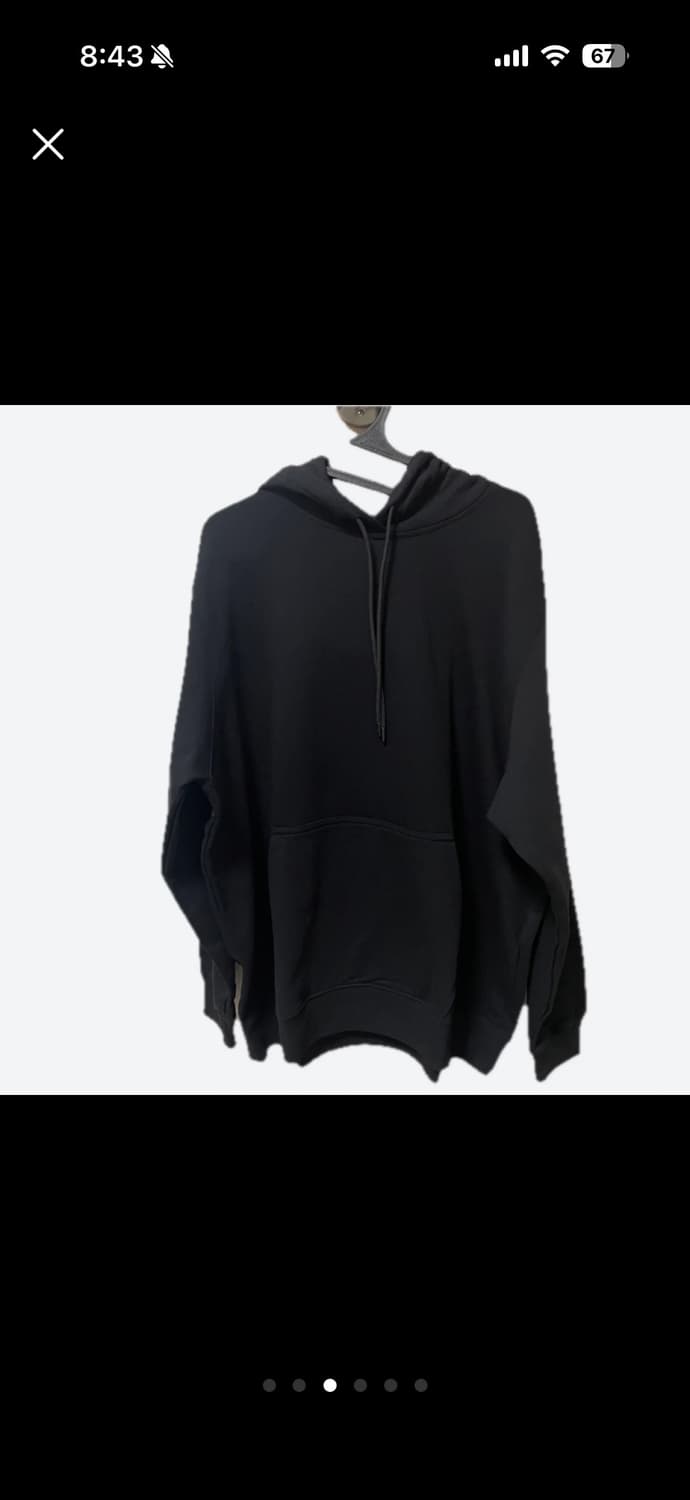 (새상품) MSGM 로고 후드티 블랙 M 상품이미지4