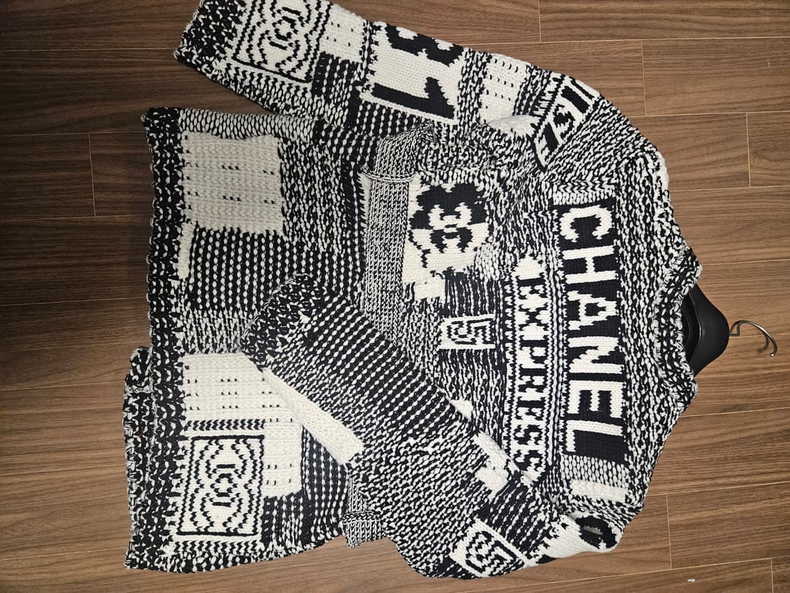 (빈티지) 샤넬 COCO 넘버 캐시미어 가디건 상품이미지3