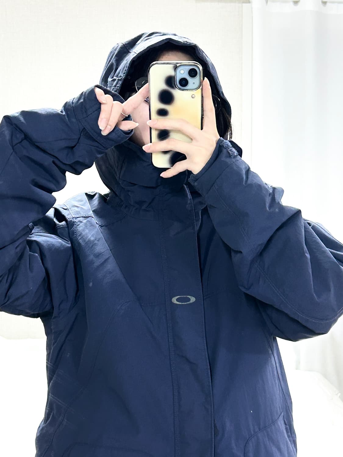 오클리 센터로고 누빔 바람막이 상품이미지1