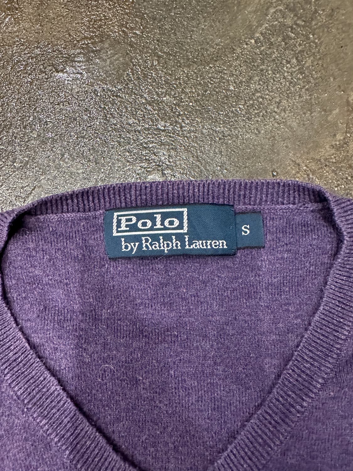 폴로 랄프로렌 퍼플 브이넥 니트 S 상품이미지6