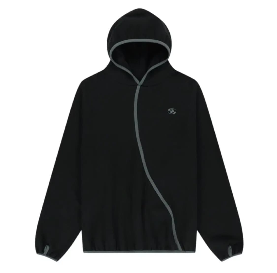 산산기어 테이프드 후디 블랙 24fw 상품이미지1