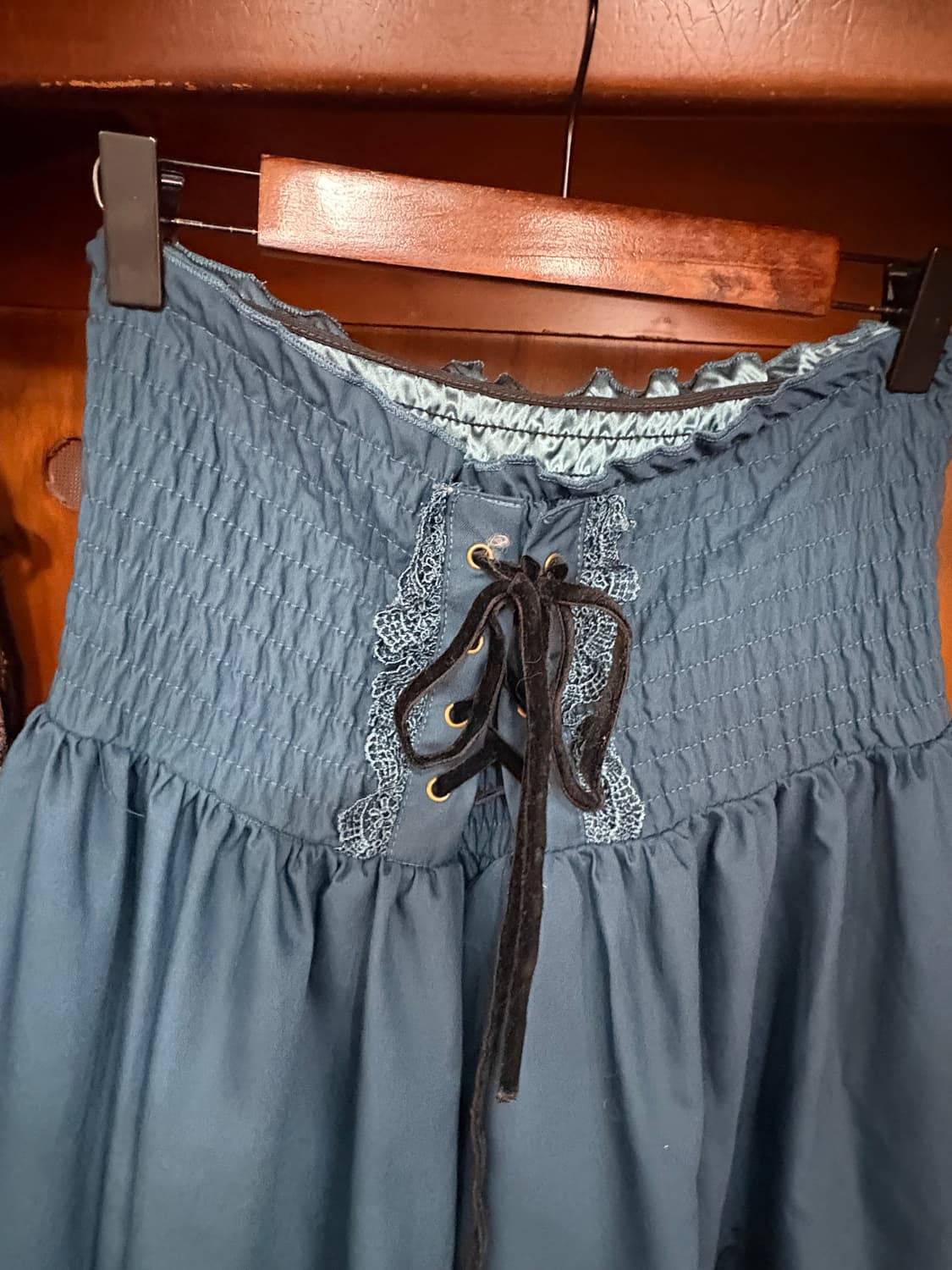 jpn vintage Romantic Lace Trim Skirt 상품이미지3