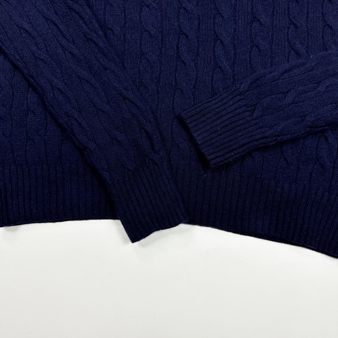 폴로 랄프로렌 포니 네이비 케이블 꽈배기 니트 (실측 M) 상품이미지4