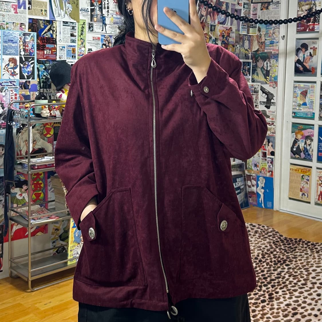 JPN 버건디 스웨이드 야상 자켓 상품이미지1