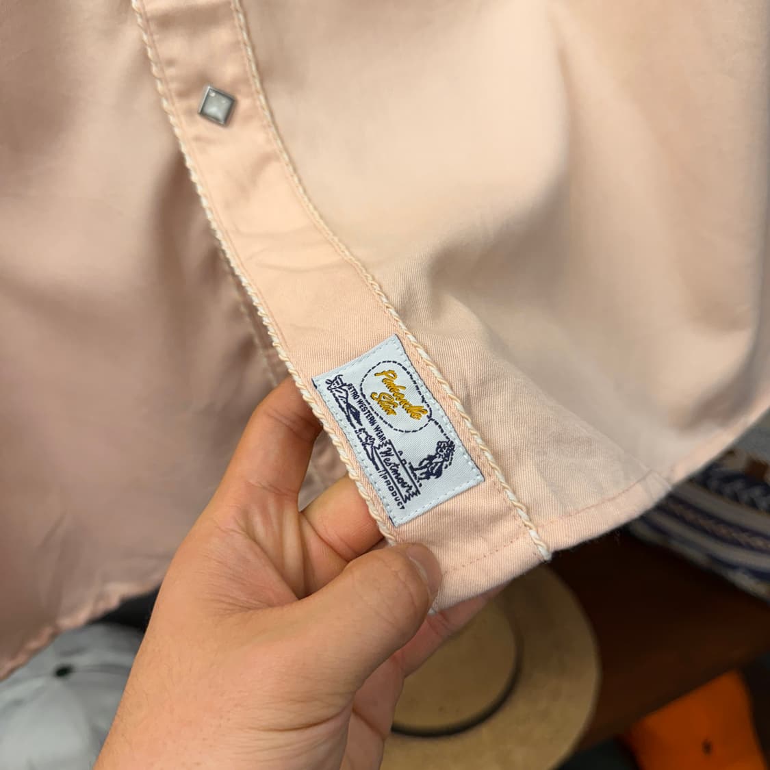 90s panhandle slim 오리지널 웨스턴 셔츠 핑크 N1664 상품이미지4