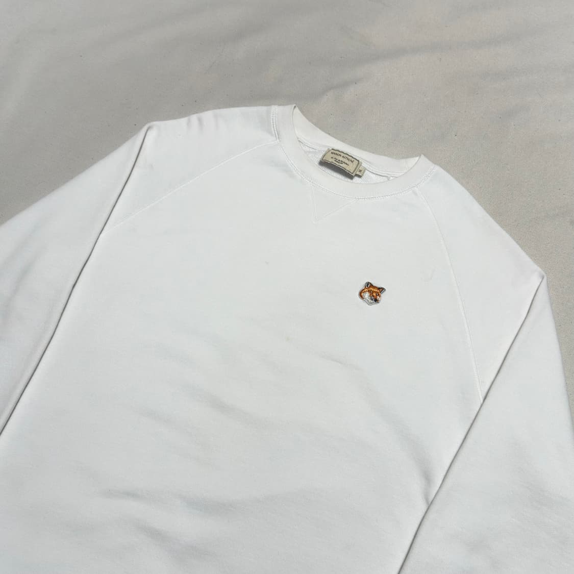 XL 메종키츠네 여우 로고 화이트 맨투맨 상품이미지1