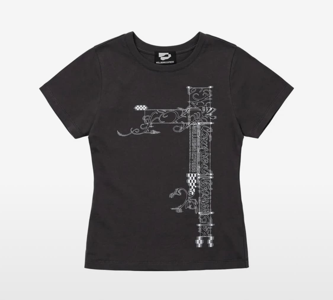 웰빙익스프레스 반팔 차콜 Hybrid Tattoo Tee Charcoal 상품이미지1