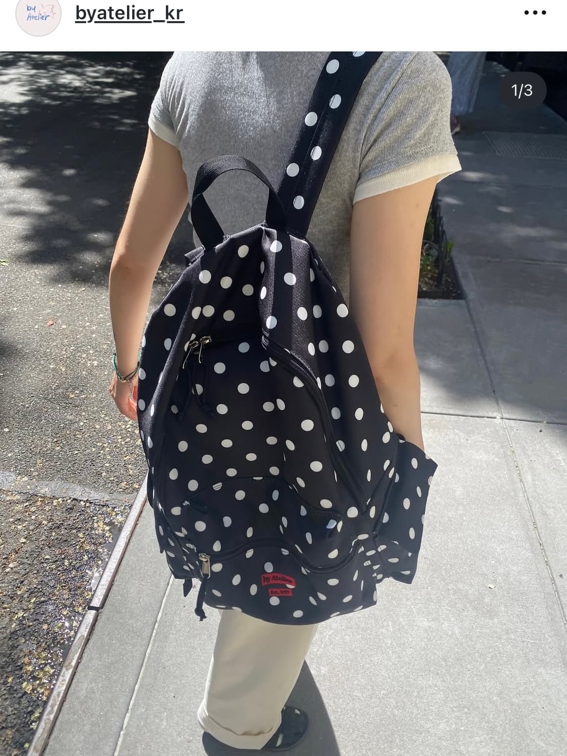 by Atelier 바이아틀리에 BACKPACK_DOT BLACK 상품이미지1