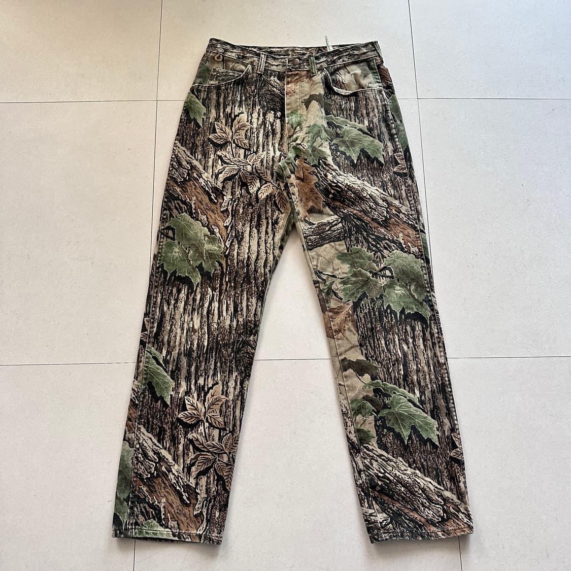 90s 빈티지 랭글러 리얼트리 카모 팬츠 34 MADE IN USA 상품이미지1