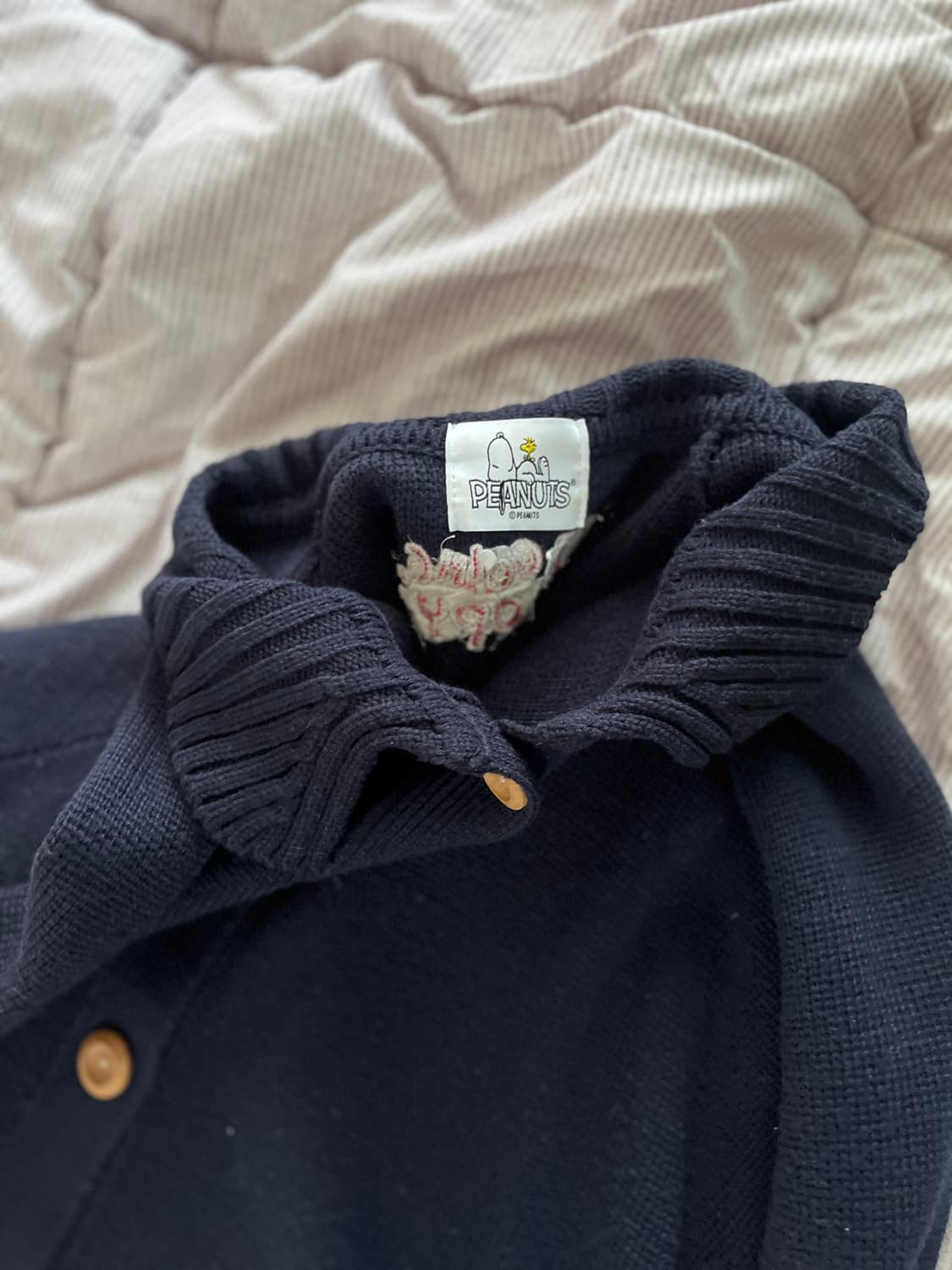 Peanuts 스누피 네이비 니트 가디건 상품이미지3