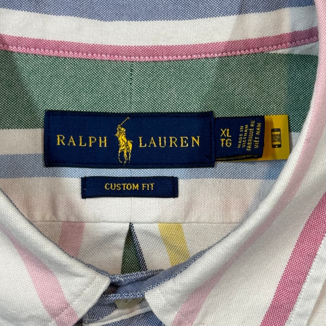 XL) 폴로 랄프로렌 멀티 컬러 옥스포드 셔츠 신형 큐알탭 상품이미지6