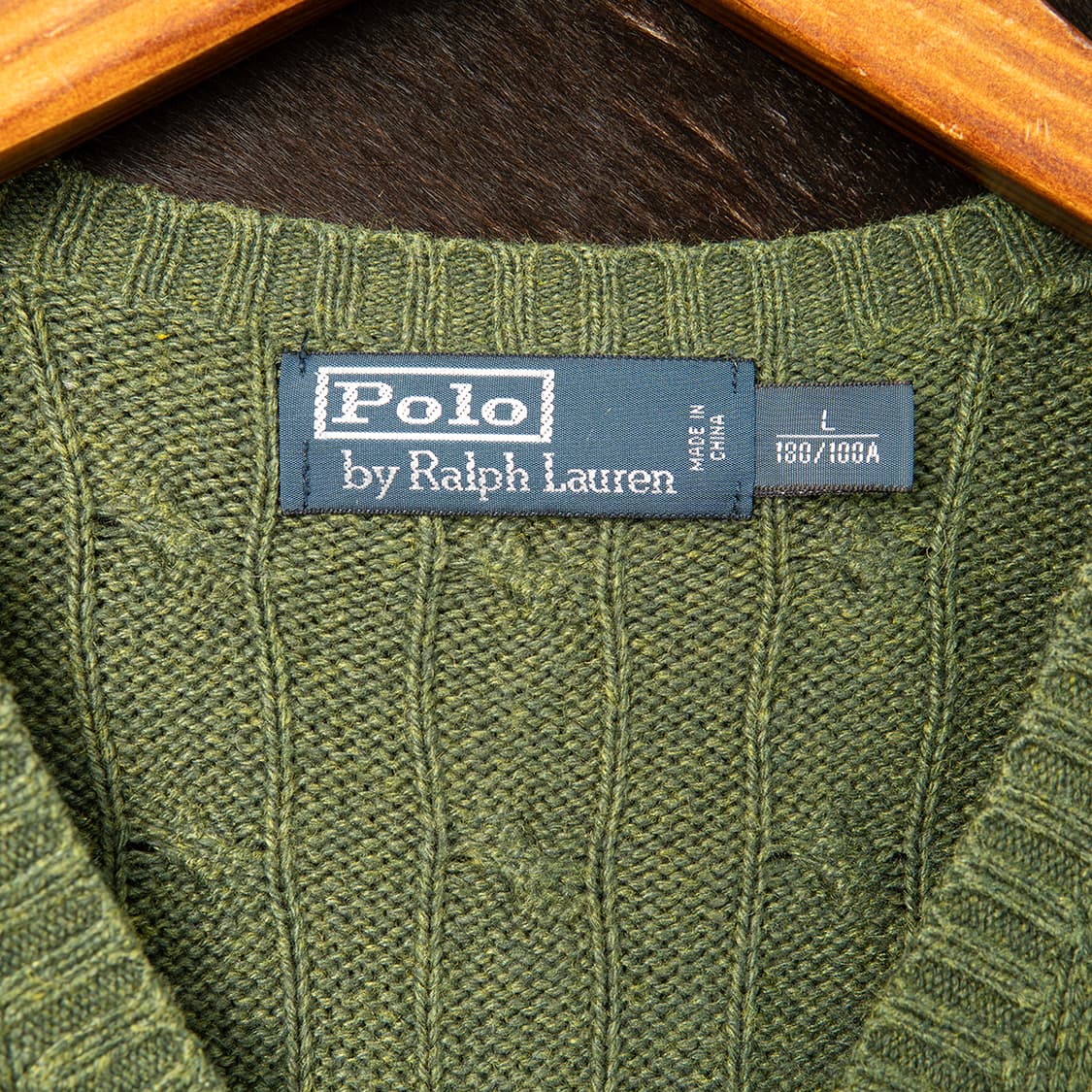 [105] 폴로 랄프로렌 100% 실크 브이넥 케이블 니트  상품이미지5