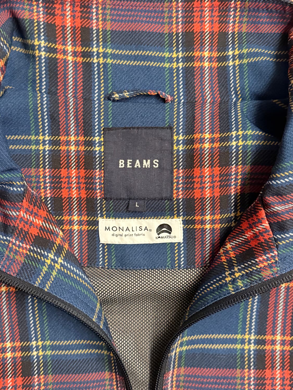 [L] 빔즈 체크 바람막이 상품이미지2