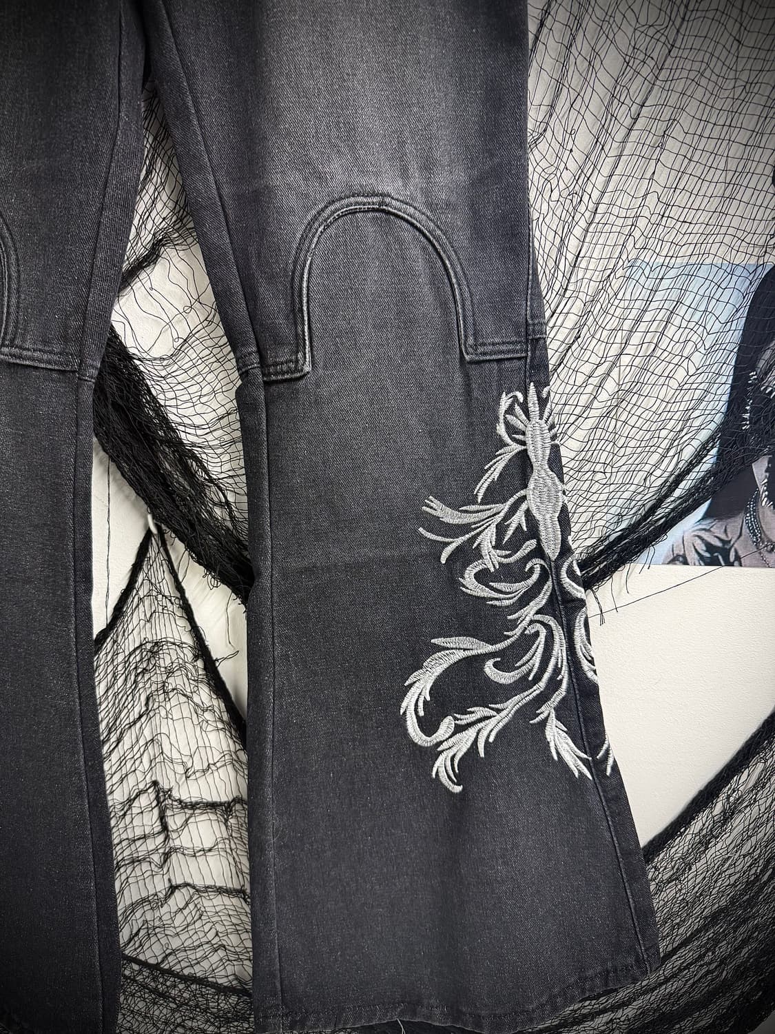 00s embriodery bootscut jeans 상품이미지2