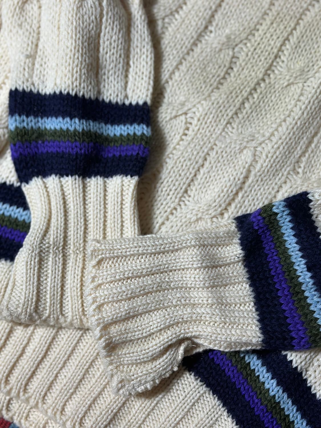 60s Vintage 브이넥 피셔맨 스웨터 상품이미지4