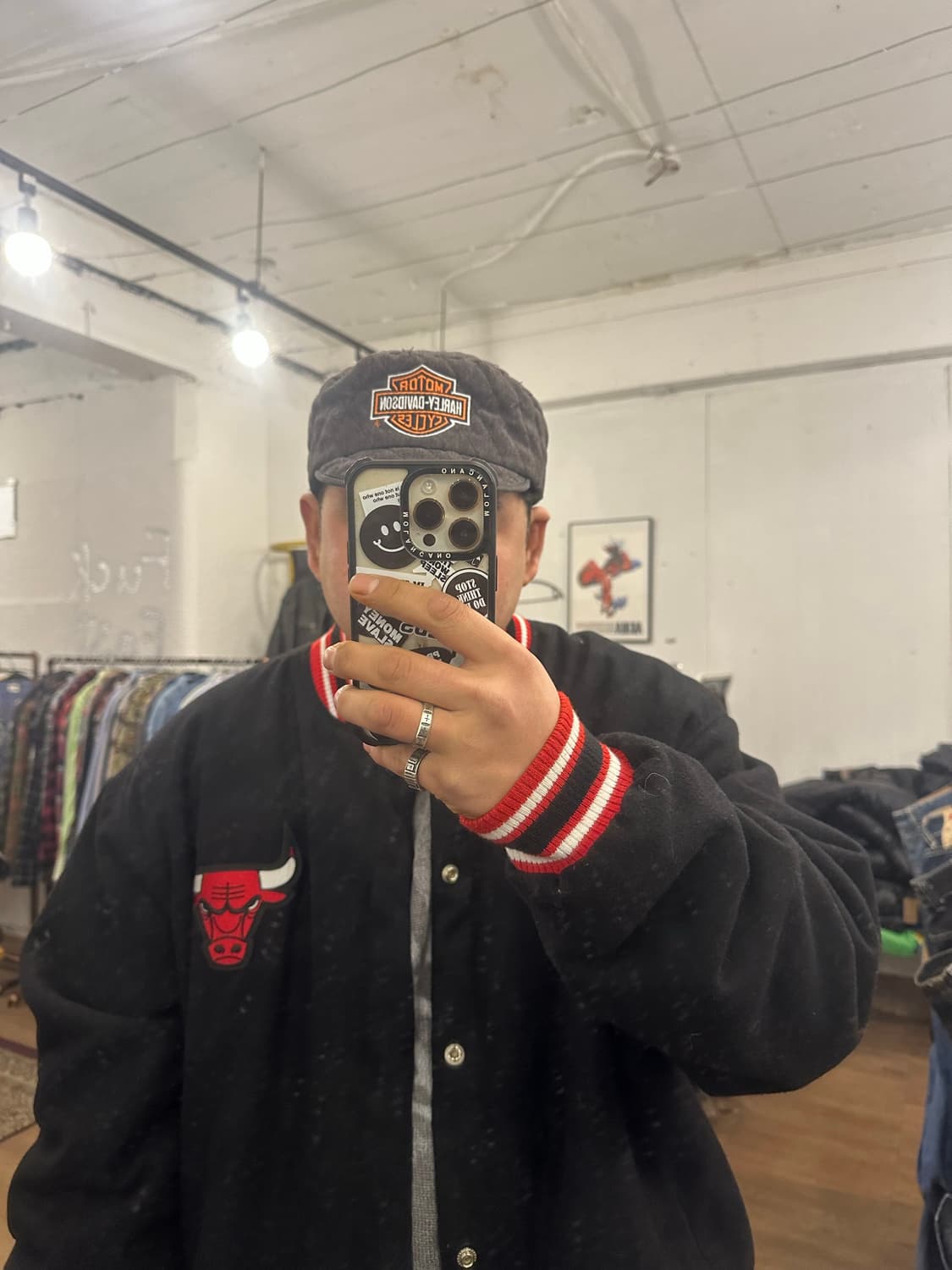 OS)할리데이비슨 퀄팅 모자 Made in usa 상품이미지4