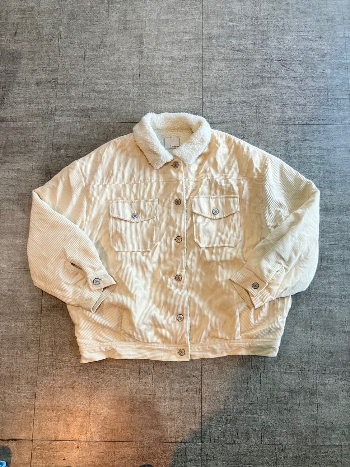 일본빈티지 Lutique 올드스쿨아메카지 아방핏 양털골덴자켓 상품이미지1