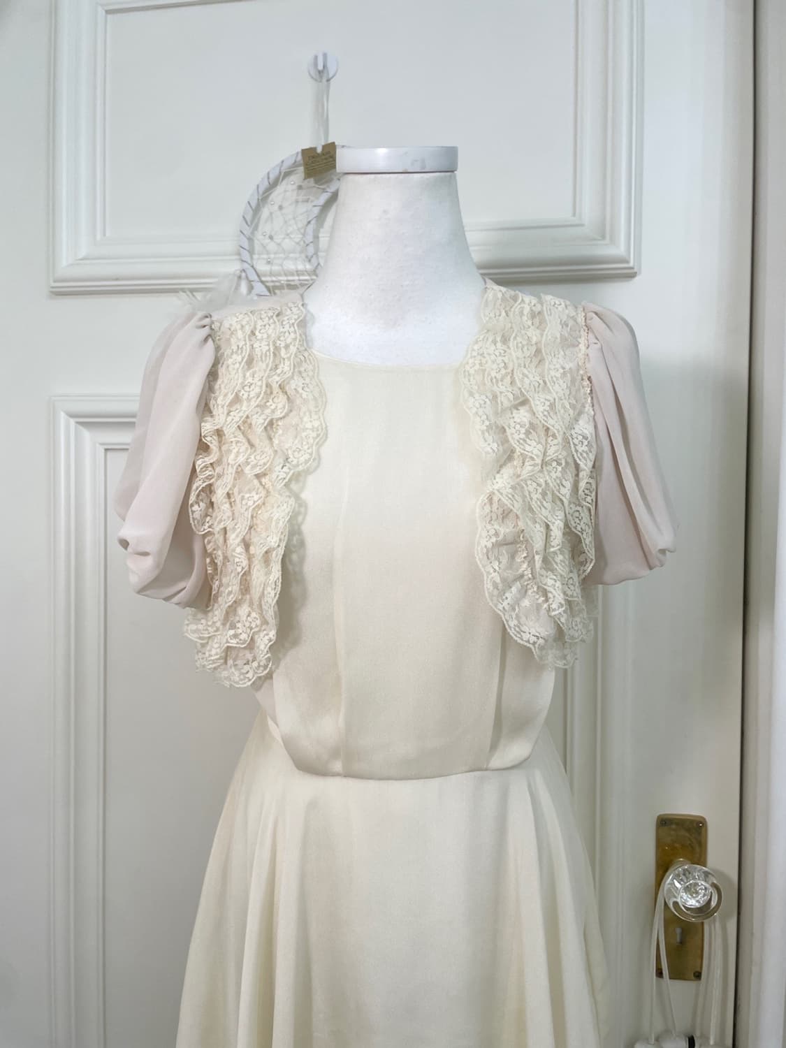 sheer pink lace ruffle bolero&ivory chif 상품이미지5