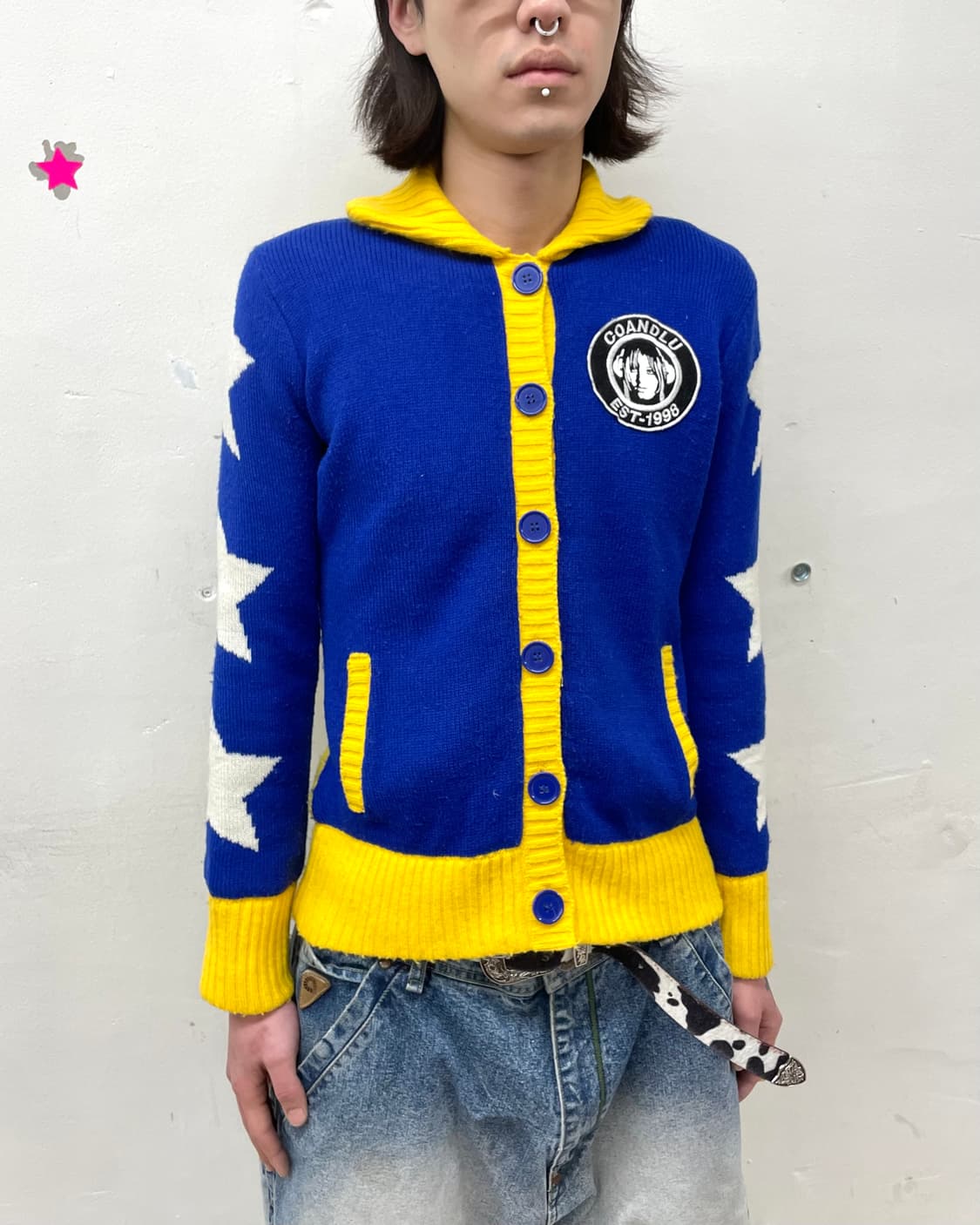 cocolulu yellow union star knit jacket 상품이미지4