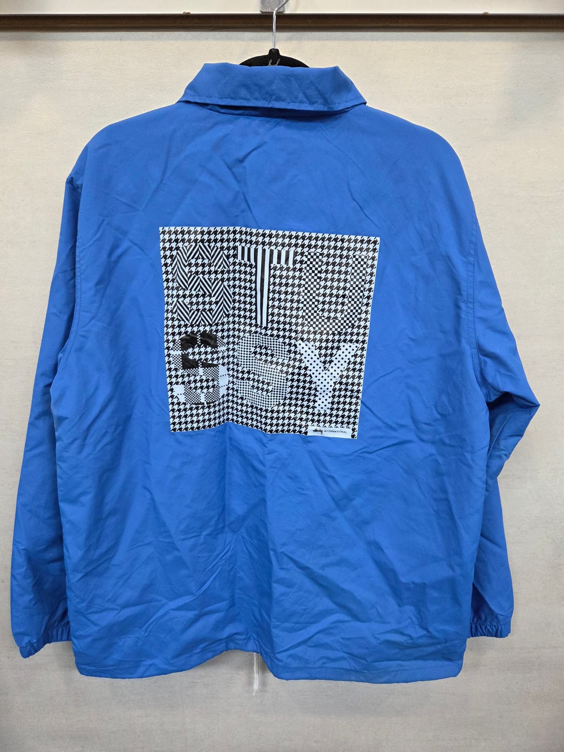 스투시 인터내셔날 하운드체크 레터링 로고 코치자켓 대략 L 상품이미지2