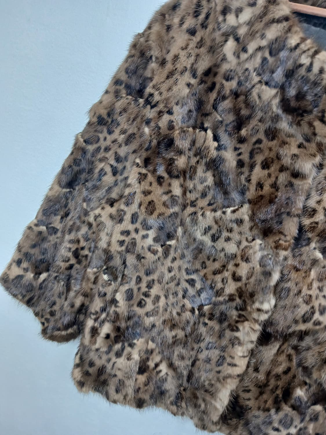 DECO 레오파드 천연밍크 숏코트 자켓 85-90 S 상품이미지4