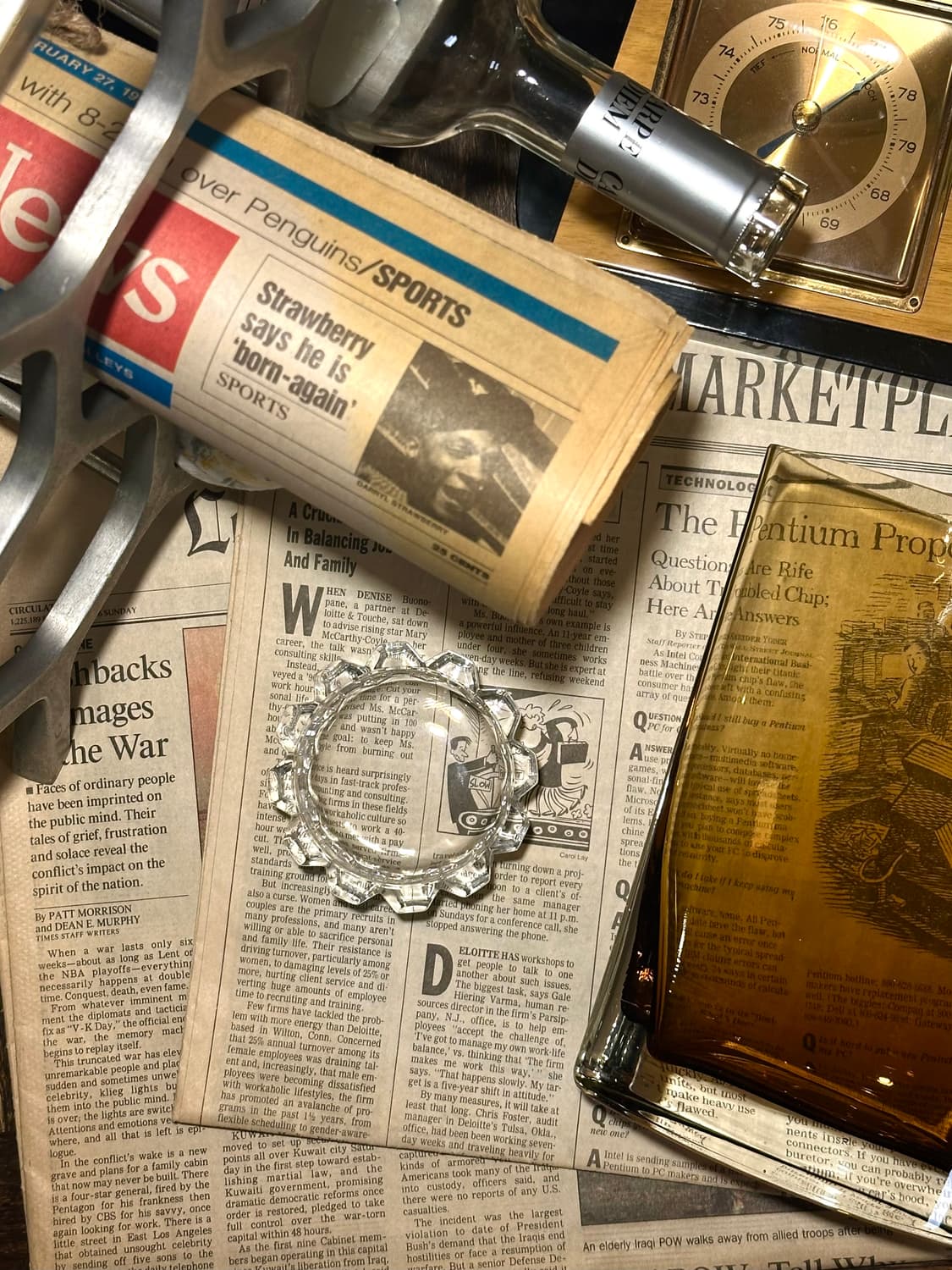 Polish vintage Krosno oval amber vase 상품이미지3