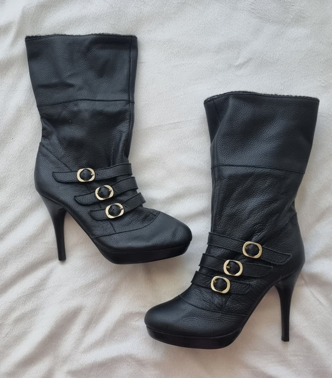 빈티지 긱시크 오리엔탈 갸루 블랙 부츠 상품이미지1