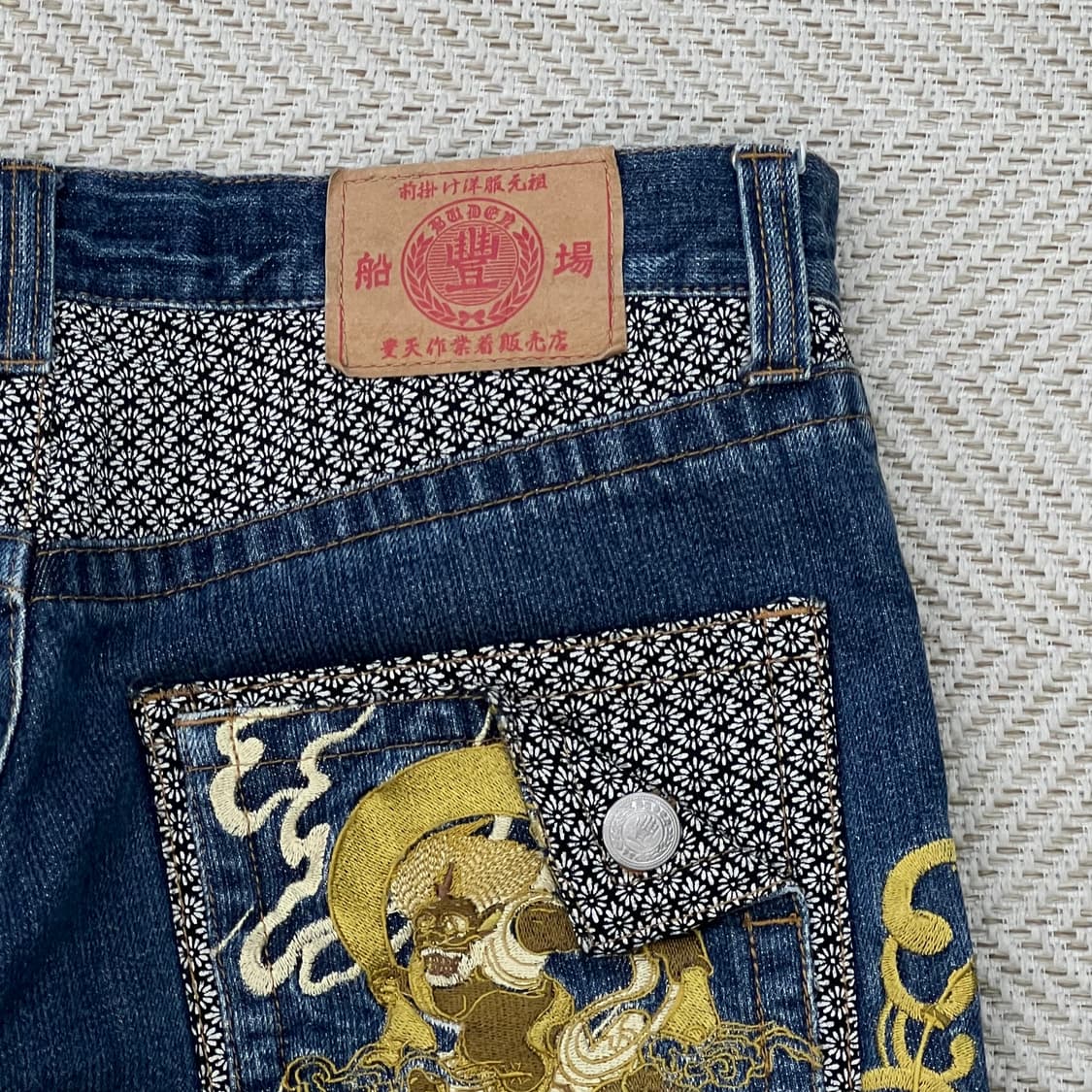 오리엔탈 자수 데님 하프팬츠 r3197 상품이미지6